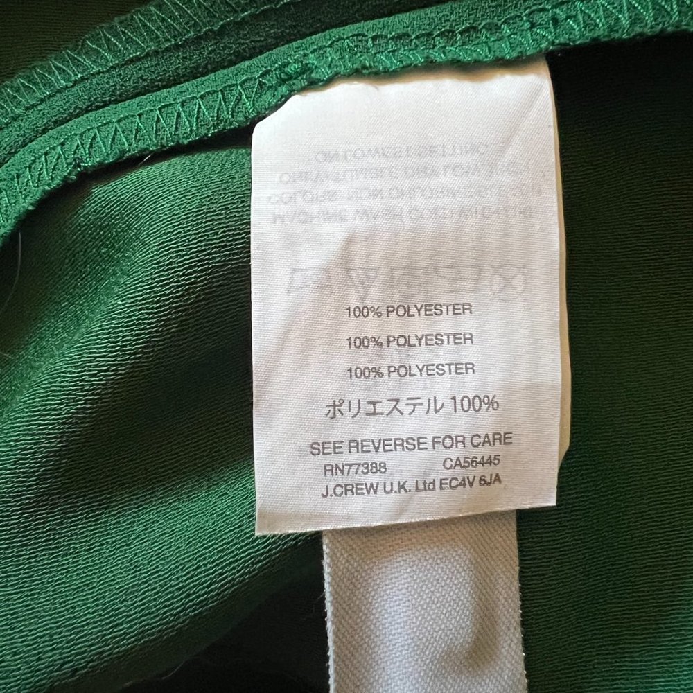 J Crew Alexa Wrap Green Blouse - Picture 8 of 9